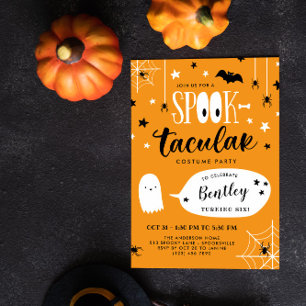 Invitation Jolie fête d'anniversaire d'Halloween pour enfants