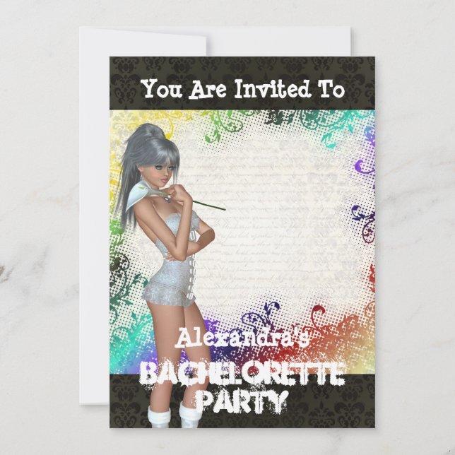 Invitation Jolie fête de bachelorette personnalisée (Devant)