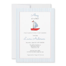 Jolie fête de bébé garçon sur le thème de bateau n