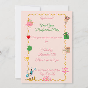 Invitation Jolie fête de manifestation