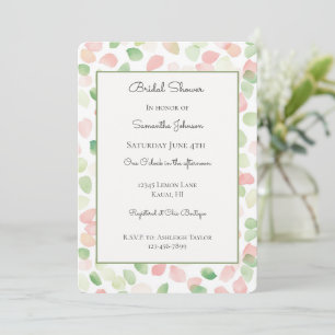 Invitation Jolie Fête de Mariage aux Pétales de Fleur de Ment