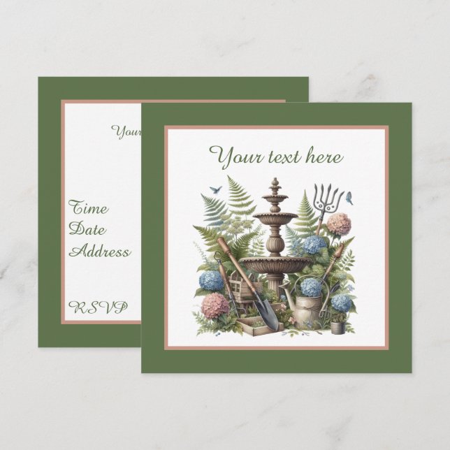 Invitation Jolie fête du jardinage (Devant / Derrière)