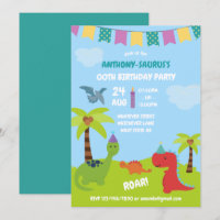Jolie fête sur le thème des dinosaures personnalis