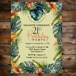 Invitation Jolie feuille tropicale 21e anniversaire<br><div class="desc">Jolie Feuille Tropicale Invitation 21ème Anniversaire. Il Est Facile De Changer L'Exemple De Texte En Vous Propre En Cliquant Sur Personnaliser. Cliquez Sur Personnaliser/Modifier Avec L'Outil De Création Pour Modifier Le Type De Police, La Couleur De Police, La Taille De Police, Ou Pour Ajouter/Modifier/Modifier Le Texte Ou Les Éléments De...</div>