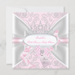 Invitation Jolie fille Baby shower Little Princess Diamonds b