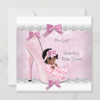 Jolie fille Baby shower rose diamant haut talon