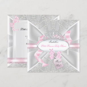 Invitation Jolie Fille de Fête de Naissance Petite Princesse 