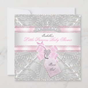 Invitation Jolie Fille de Fête de Naissance Petite Princesse 