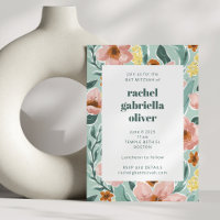 Jolie Fleur de Sauge Rose Menthe pour Bat Mitzvah
