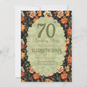 Invitation Jolie Fleur Rose Boho Anniversaire