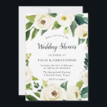 Invitation Jolie Fleurs Blanches Couples Wedding shower<br><div class="desc">Fleurs blanches magnifiques Couples Wedding shower Invitation Davantage de motifs floraux élégants dans notre magasin! Voir la collection correspondante dans notre magasin</div>
