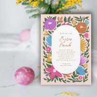 Jolie florale Brunch de Pâques | Orange