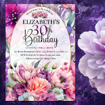 Invitation Jolie florale violette et rose 30e anniversaire<br><div class="desc">Plutôt Purple et Rose Aquarelle Florale 30e Anniversaire Invitation Pour Femmes. Il Est Facile De Changer L'Exemple De Texte En Vous Propre En Cliquant Sur Personnaliser. Cliquez Sur Personnaliser/Modifier Avec L'Outil De Conception Pour Modifier Le Type De Police, La Couleur De Police, La Taille De Police Ou Pour Ajouter/Supprimer/Modifier Le...</div>