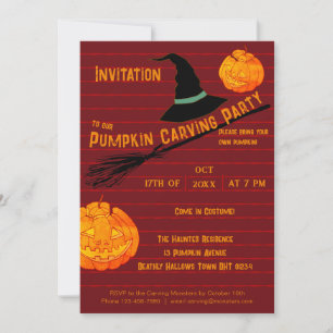 Invitation Jolie Jack-o'-Lantern & Costume Party