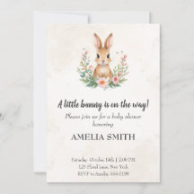 Jolie Lapin Aquarelle Animaux de la Forêt Baby Sho