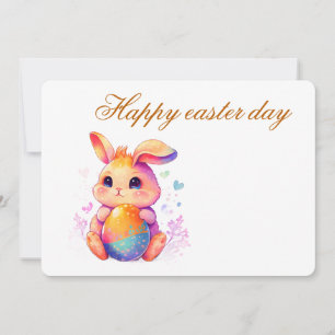 Invitation jolie lapin de Pâques pour filles – Œuf
