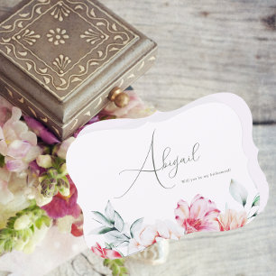 Invitation Jolie Lavender Floral Serez-vous ma demoiselle d'h