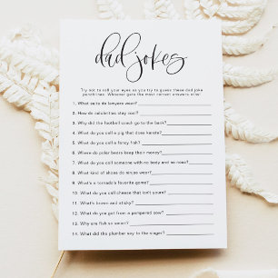 Invitation JOLIE Minimalist Papa plaisante Baby shower Game