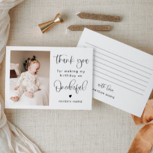 Invitation JOLIE Minimaliste amusant Onederday Merci