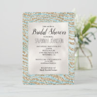 Jolie Mint Glitzy Sparkle Gold Zebra Parties scint