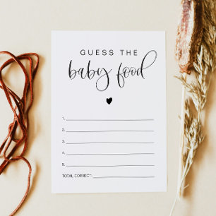 Invitation JOLIE Modern Boho Guess the Baby Food Game