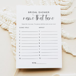 Invitation JOLIE Nom Moderne Qui Tune Fête des mariées Jeu