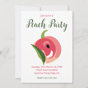 Invitation Jolie Pêche Fruit Pêche Fête