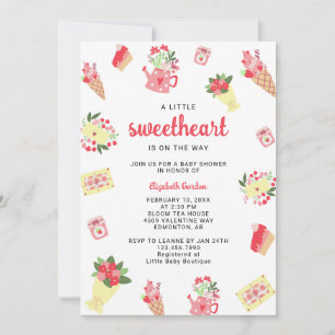 Invitation Jolie petite amoureuse sur le chemin Baby shower