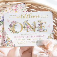 Jolie petite fille Fleur sauvage 1ère fête d'anniv