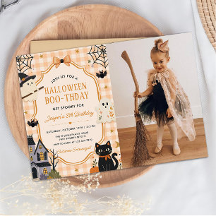 Invitation Jolie photo de fête d'anniversaire Spooktacular Ha