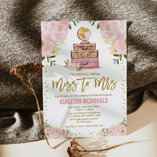 Invitation Jolie Pink Gold Voyenture Fête des mariées