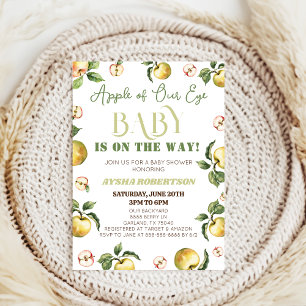 Invitation jolie pomme de notre Baby shower oculaire