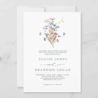 Invitation Jolie prairie de fleurs sauvages printanières Jard