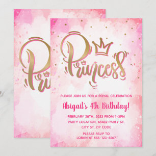 Invitation Jolie princesse Anniversaire