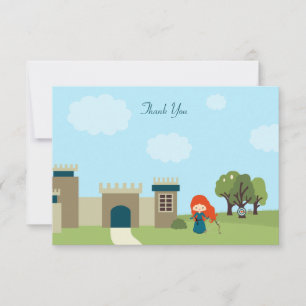 Invitation Jolie princesse écossaise filles anniversaire merc