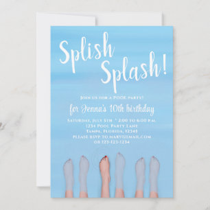 Invitation Jolie Summer Beach Lake Ocean Girly Party