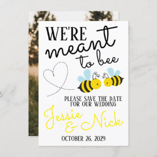 Invitation Jolie viande jaune à abeille Enregistrer la date