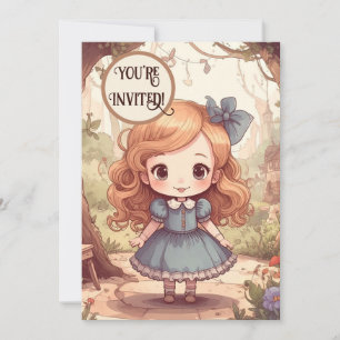 Invitation Jolies Aventures d'Alice au Pays des Merveilles Ar