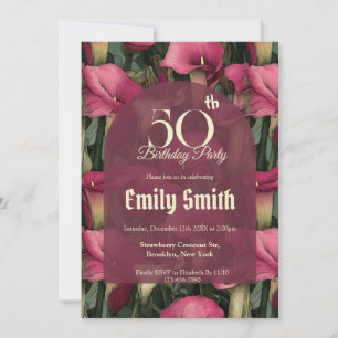 Invitation Jolies Call Lilies Fantaisie 10e Anniversaire