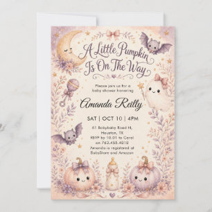 Invitation Jolies Filles Petit Boo Halloween Baby Shower
