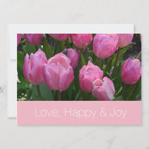 Invitation Jolies fleurs de tulipes roses mariage chrétien
