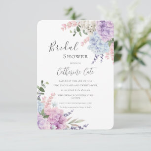 Invitation Jolies hydrangées Fleurie Baby Shower