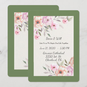 Invitation Jolies Pétales Pastels