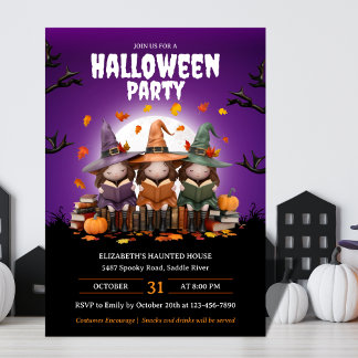 Invitation Jolies Sorcières Lecture Livres Enfants Costume Ha