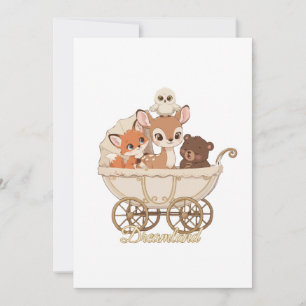 Invitation Jolis animaux de la forêt de Dreamland Bébé rena