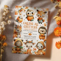 Jolis Animaux de la Forêt Fête d'Automne Anniversa