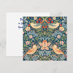 Invitation Jolis oiseaux, Art vintage de voleur de fraises