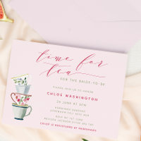 Jolis tasses de thé moderne Douche de thé nuptiale