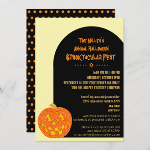Invitation Jolly Jack-o'-lantern Cool Fête Enfants Ou Adultes