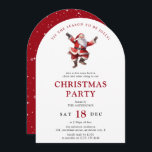 Invitation Jolly Père Noël Christmas Party<br><div class="desc">C'est la saison pour être Jolly ! amis et famille Invitations pour se joindre à la fête festive avec cette simple mais traditionnelle invitation de fête de noël santa claus. Tout le texte est facile à customiser avec vos propres détails d'événement.</div>